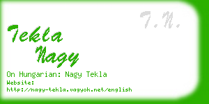 tekla nagy business card